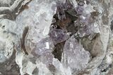 Las Choyas Coconut Geode with Amethyst Crystals - Mexico #165572-1